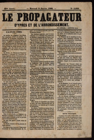 Le Propagateur (1818-1871) 1866-01-03