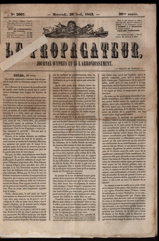 Le Propagateur (1818-1871) 1843-04-26