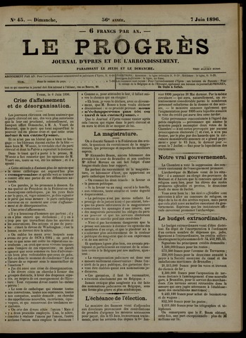 Le Progrès (1841-1914) 1896-06-07