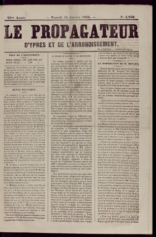 Le Propagateur (1818-1871) 1864-01-16
