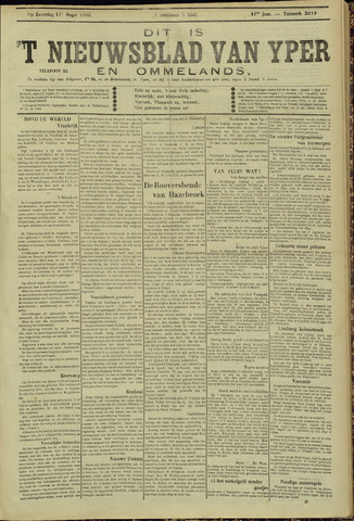 Nieuwsblad van Yperen en van het Arrondissement (1872 - 1912) 1906-08-11