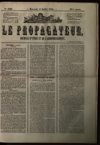 Le Propagateur (1818-1871) 1844-07-03