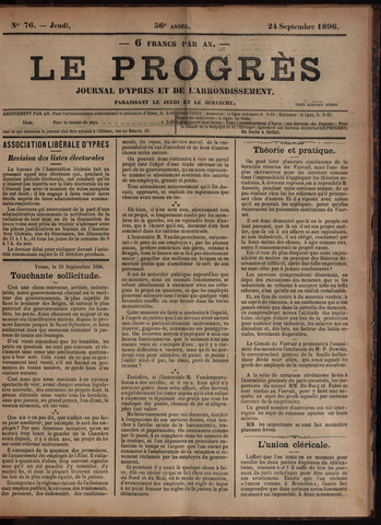 Le Progrès (1841-1914) 1896-09-24