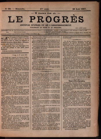 Le Progrès (1841-1914) 1887-08-28