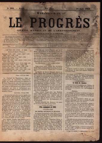 Le Progrès (1841-1914) 1883-06-28