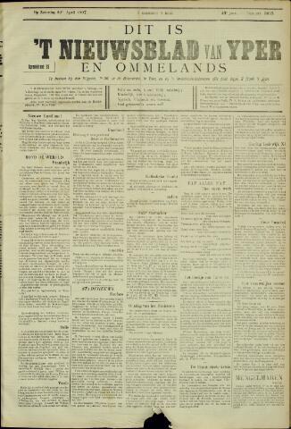 Nieuwsblad van Yperen en van het Arrondissement (1872-1912) 1907-04-20