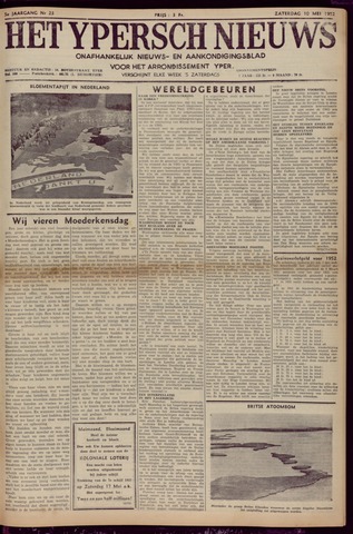 Het Ypersch nieuws (1929-1971) 1952-05-10