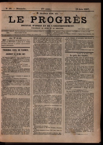Le Progrès (1841-1914) 1887-06-19