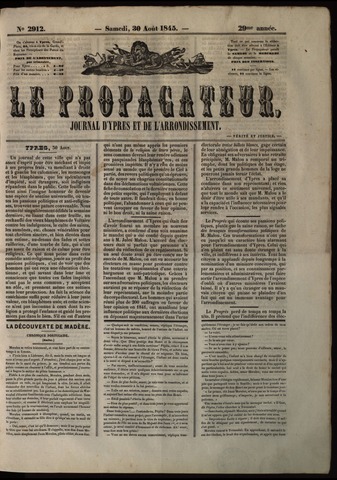 Le Propagateur (1818-1871) 1845-08-30