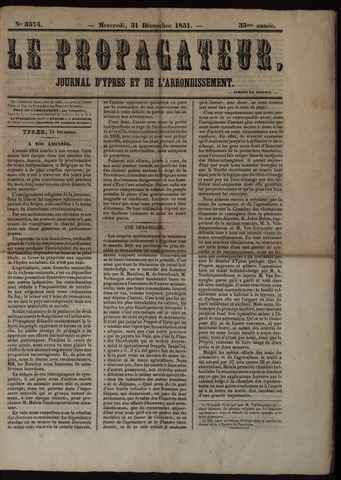 Le Propagateur (1818-1871) 1851-12-31