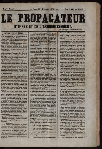 Le Propagateur (1818-1871) 1870-08-13