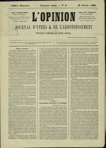L’Opinion (1863 - 1873) 1865-02-19