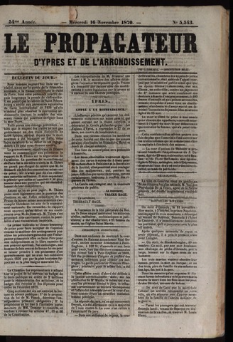 Le Propagateur (1818-1871) 1870-11-16