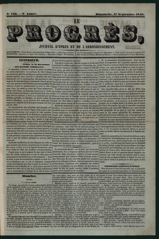 Le Progrès (1841-1914) 1848-09-17