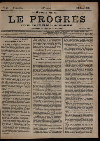 Le Progrès (1841-1914) 1896-03-22