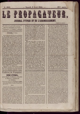 Le Propagateur (1818-1871) 1854-04-08