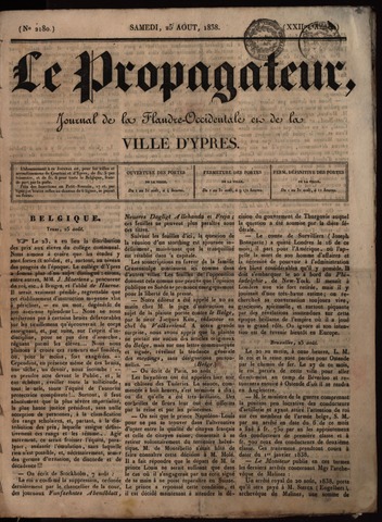 Le Propagateur (1818-1871) 1838-08-25