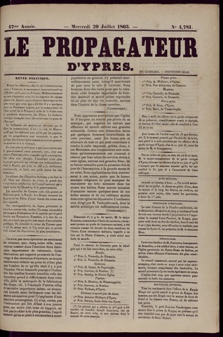 Le Propagateur (1818-1871) 1863-07-29