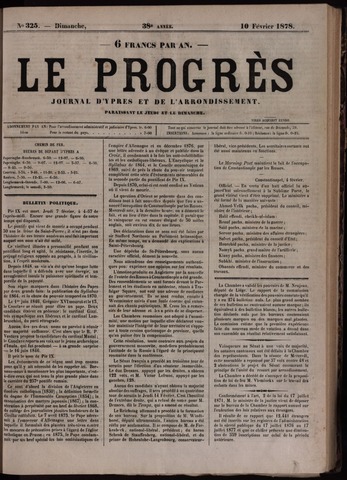 Le Progrès (1841-1914) 1878-02-10