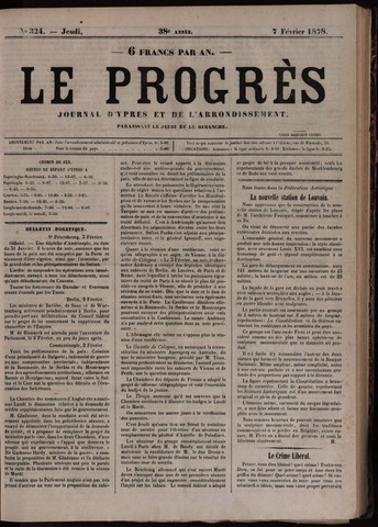 Le Progrès (1841-1914) 1878-02-07
