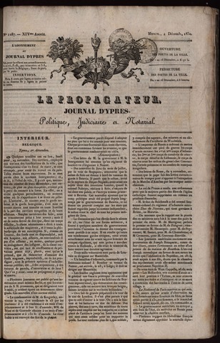 Le Propagateur (1818-1871) 1830-12-01