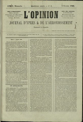 L’Opinion (1863 - 1873) 1866-02-04