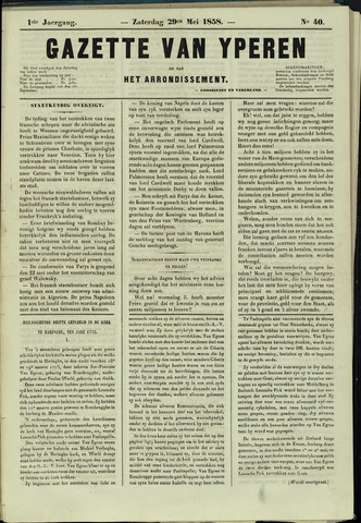 Gazette van Yperen (1857-1862) 1858-05-29