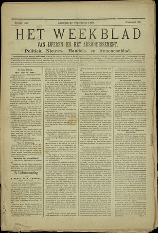 Het weekblad van Ijperen (1886-1906) 1898-09-24