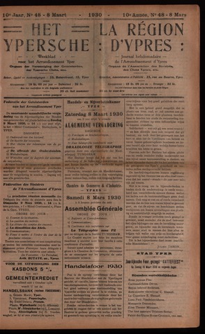 Het Ypersch nieuws (1929-1971) 1930-03-08