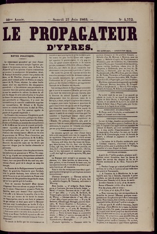 Le Propagateur (1818-1871) 1863-06-27