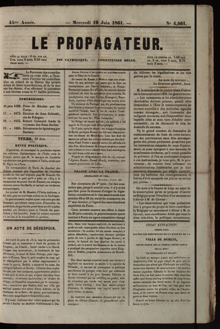 Le Propagateur (1818-1871) 1861-06-19
