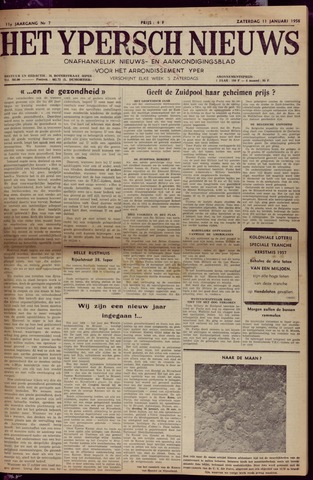 Het Ypersch nieuws (1929-1971) 1958-01-11