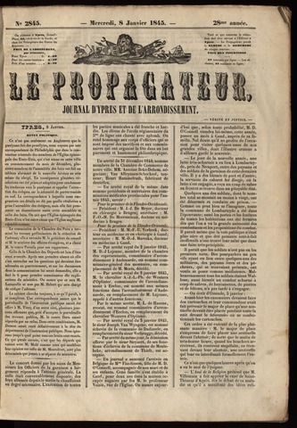 Le Propagateur (1818-1871) 1845-01-08