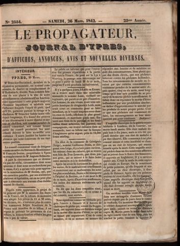 Le Propagateur (1818-1871) 1842-03-26