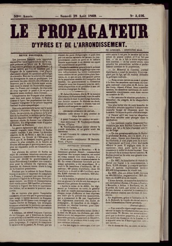 Le Propagateur (1818-1871) 1869-08-28