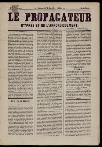 Le Propagateur (1818-1871) 1869-02-03