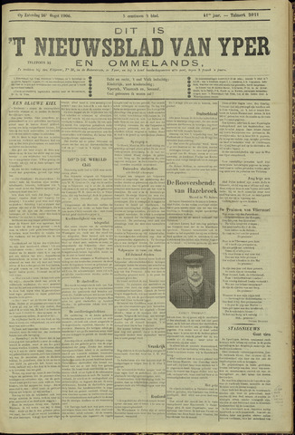 Nieuwsblad van Yperen en van het Arrondissement (1872 - 1912) 1906-08-26
