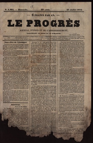 Le Progrès (1841-1914) 1873-07-27