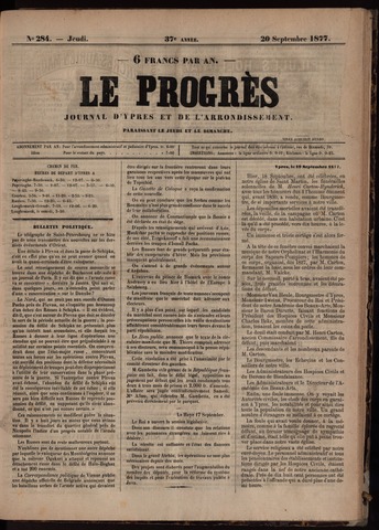 Le Progrès (1841-1914) 1877-09-20