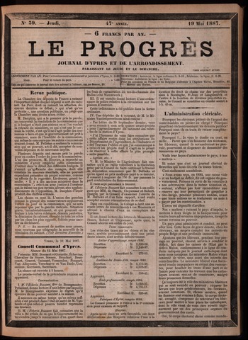 Le Progrès (1841-1914) 1887-05-19