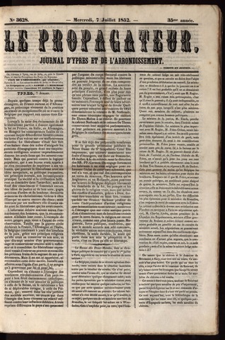 Le Propagateur (1818-1871) 1852-07-07