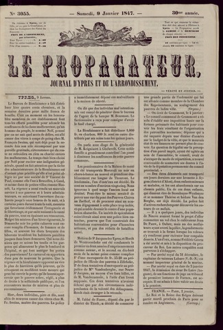 Le Propagateur (1818-1871) 1847-01-09
