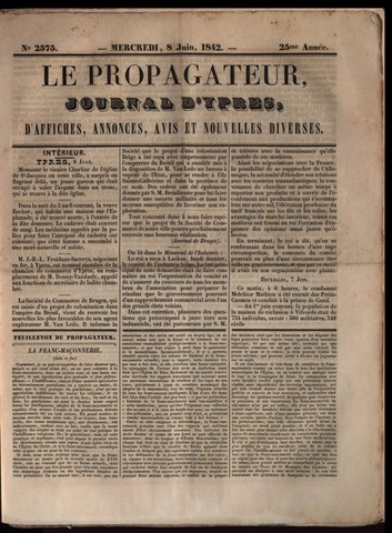 Le Propagateur (1818-1871) 1842-06-08