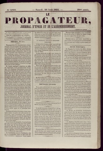 Le Propagateur (1818-1871) 1854-08-26