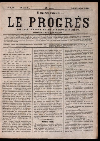 Le Progrès (1841-1914) 1885-12-13
