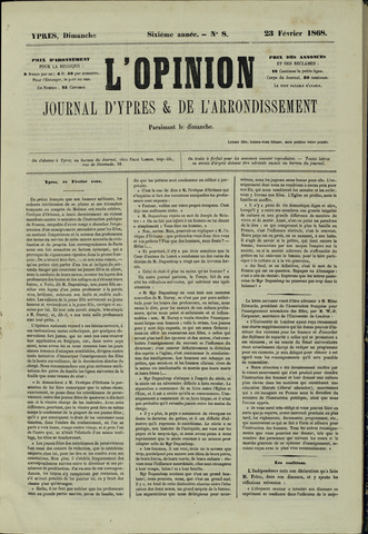 L’Opinion (1863-1873) 1868-02-23