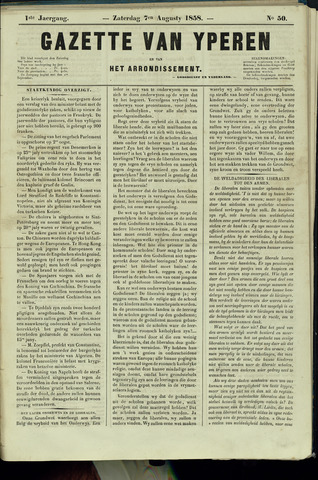Gazette van Yperen (1857-1862) 1858-08-07