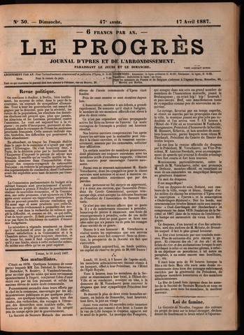Le Progrès (1841-1914) 1887-04-17