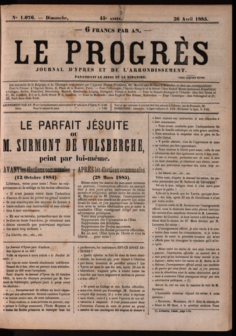 Le Progrès (1841-1914) 1885-04-26
