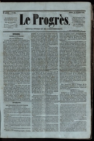 Le Progrès (1841-1914) 1846-02-26